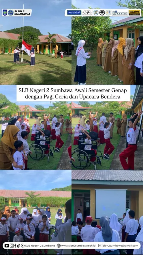 SLB Negeri 2 Sumbawa Awali Semester Genap dengan Pagi Ceria dan Upacara Bendera