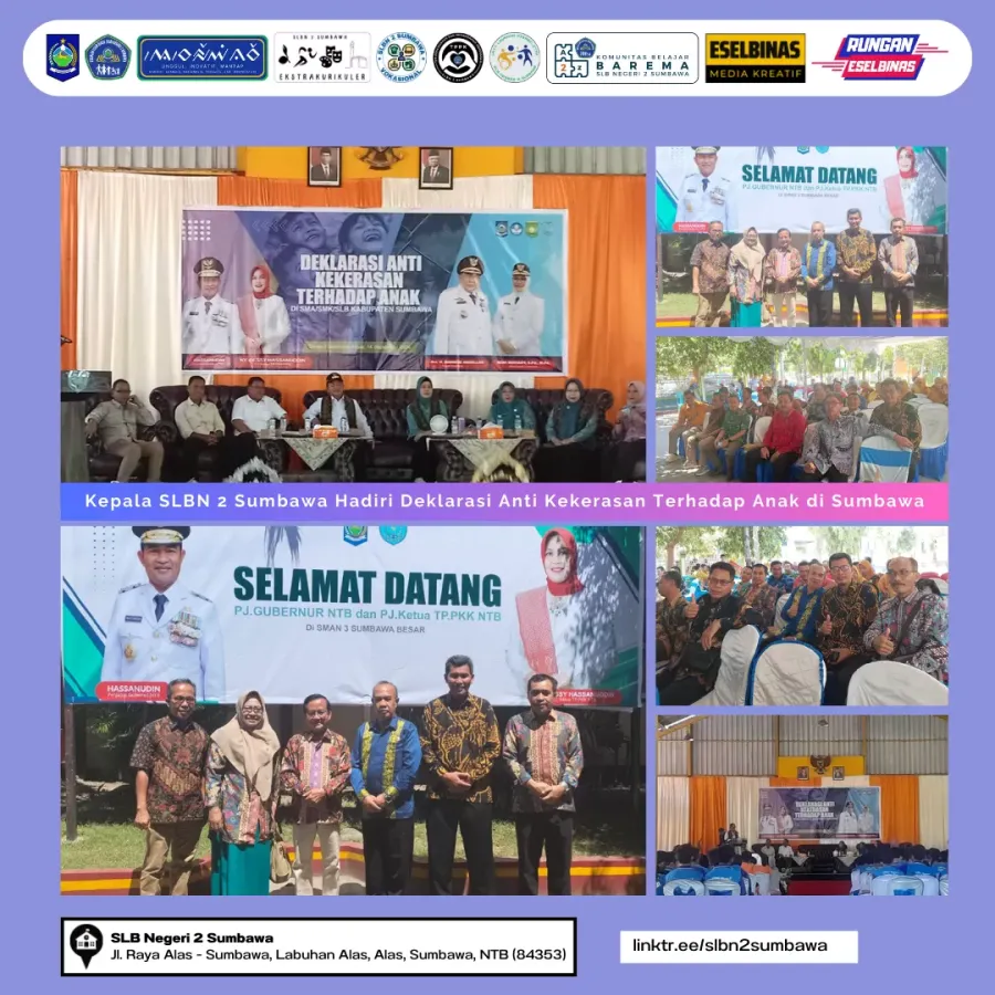 Kepala SLBN 2 Sumbawa Hadiri Deklarasi Anti Kekerasan Terhadap Anak di Sumbawa