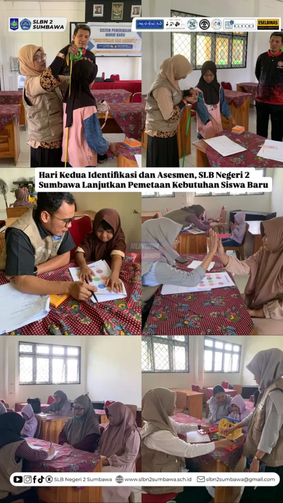 Hari Kedua Identifikasi dan Asesmen, SLB Negeri 2 Sumbawa Lanjutkan Pemetaan Kebutuhan Siswa Baru
