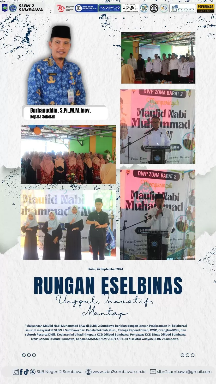 Pelaksanaan Maulid Nabi Muhammad SAW di SLBN 2 Berjalan Lancar