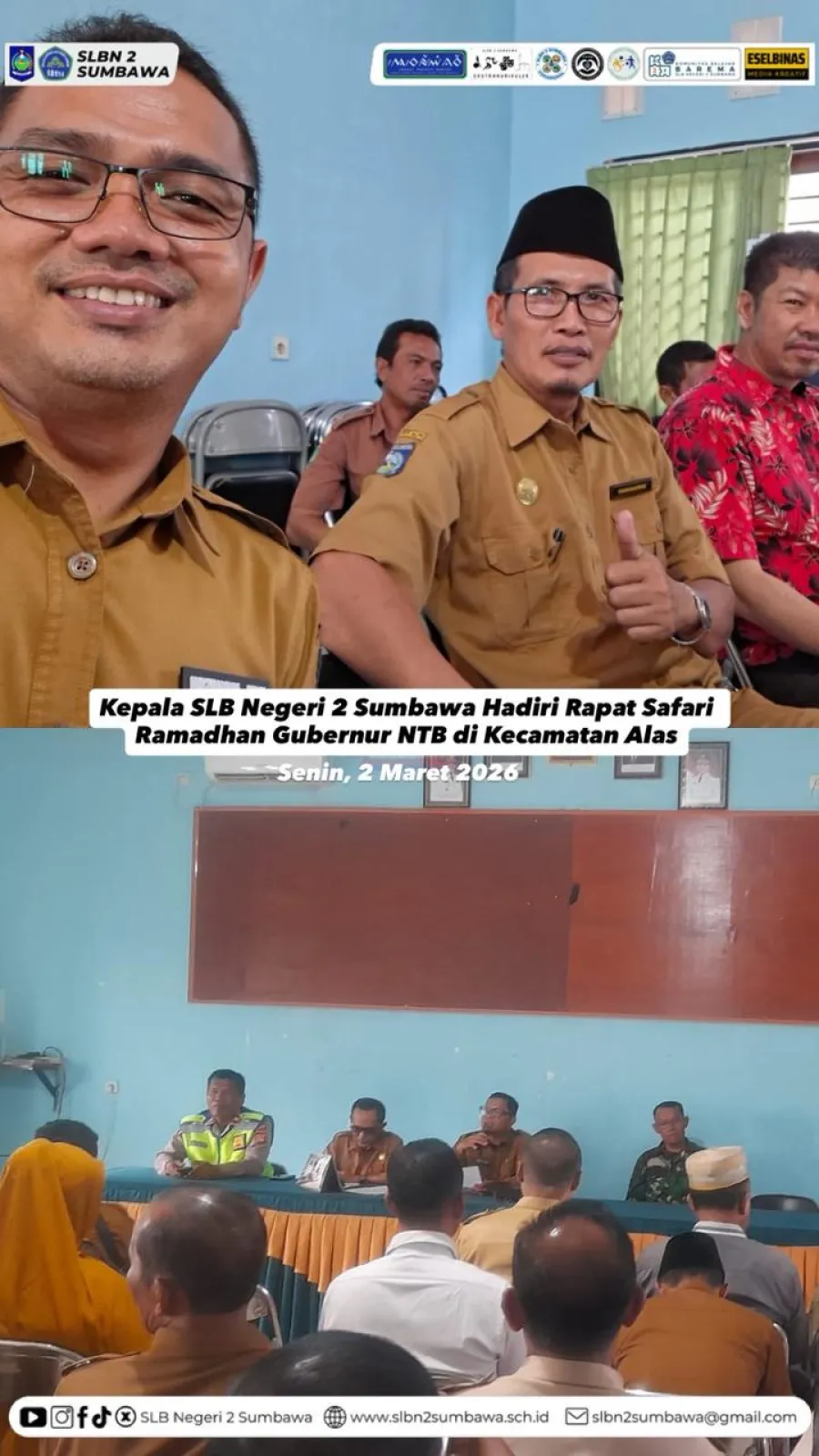 Kepala SLBN 2 Sumbawa Hadiri Rapat Safari Ramadhan Gubernur NTB di Kecamatan Alas