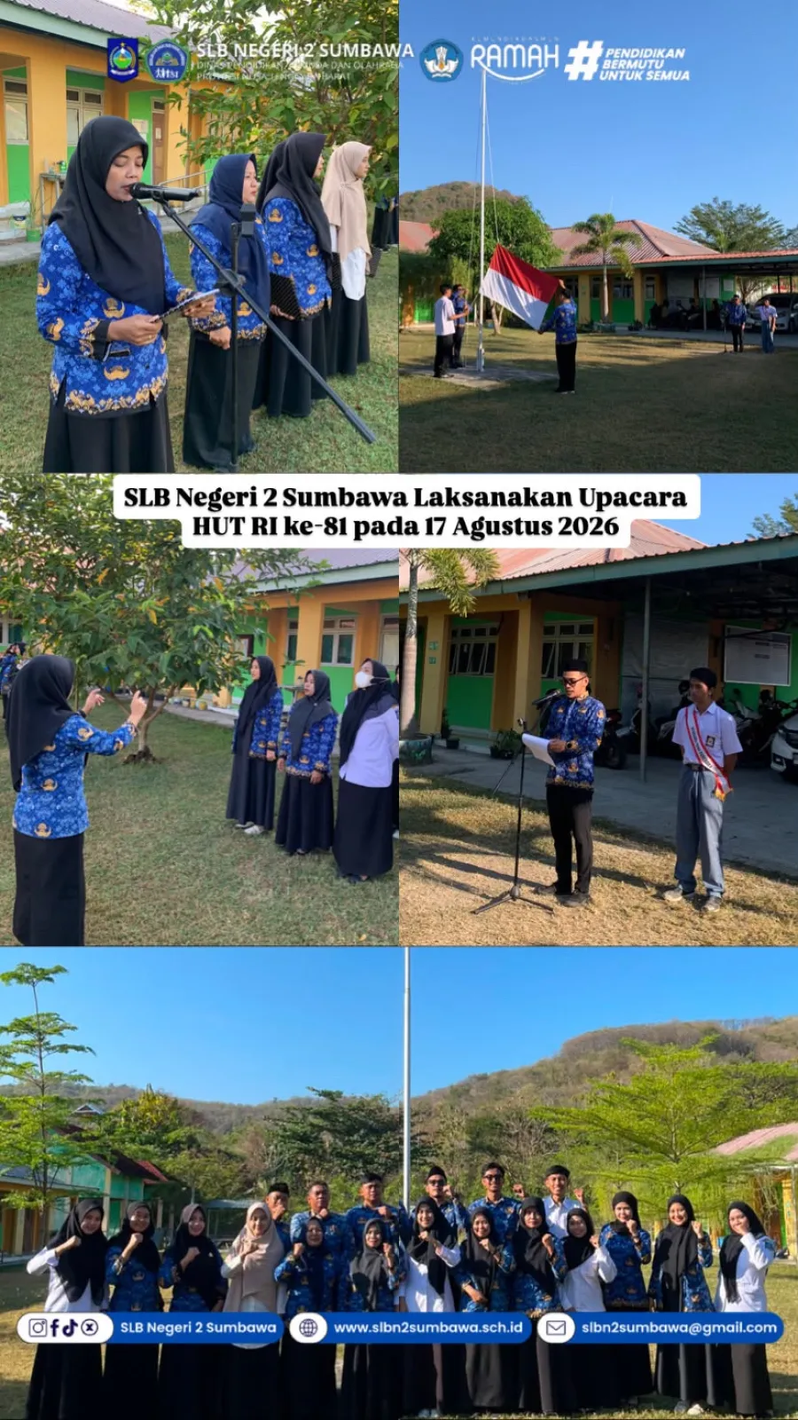 SLB Negeri 2 Sumbawa Laksanakan Upacara HUT RI ke-81 pada 17 Agustus 2026