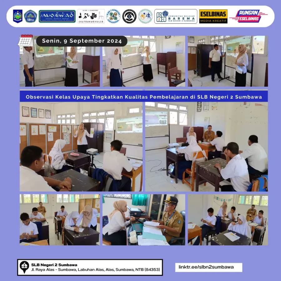 Observasi Kelas Upaya Tingkatkan Kualitas Pembelajaran di SLB Negeri 2 Sumbawa