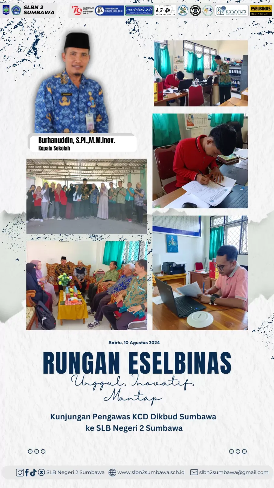 Kunjungan Pengawas KCD Dikbud Sumbawa ke SLB Negeri 2 Sumbawa
