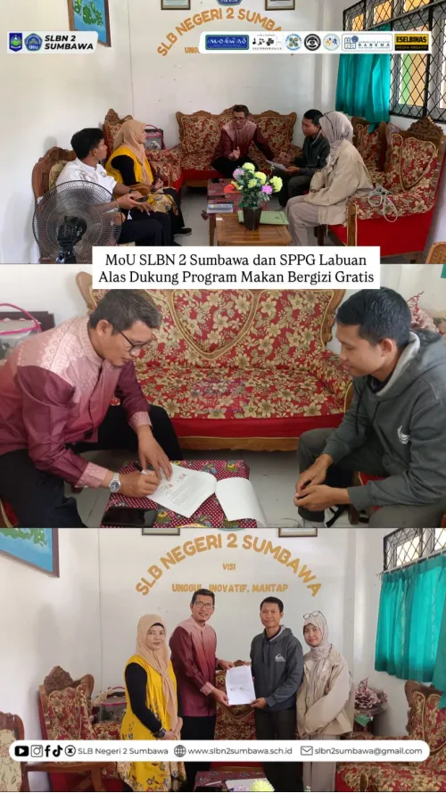 MoU SLBN 2 Sumbawa dan SPPG Labuan Alas Dukung Program Makan Bergizi Gratis
