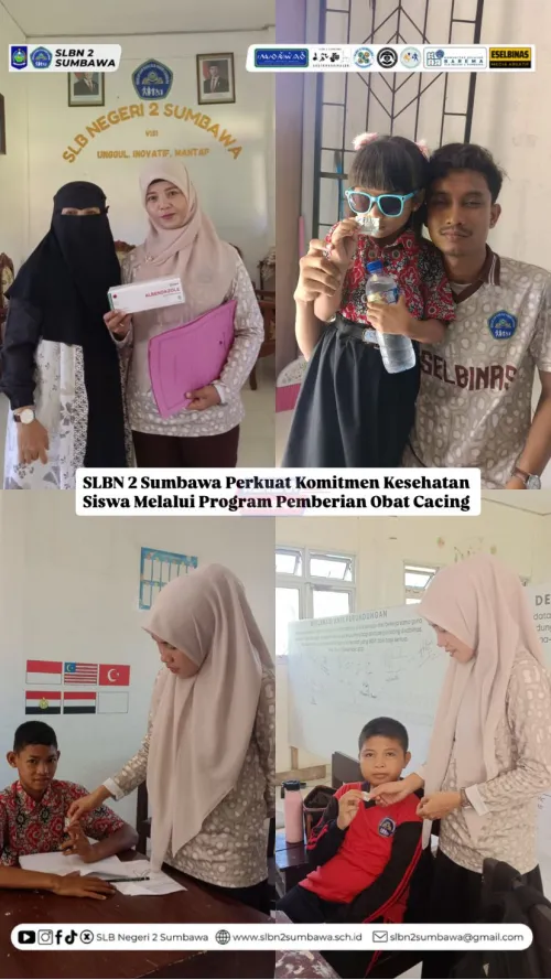 SLB Negeri 2 Sumbawa Perkuat Komitmen Kesehatan Siswa Melalui Program Pemberian Obat Cacing
