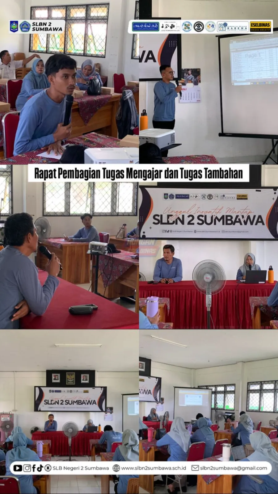 SLBN 2 Sumbawa Matangkan Persiapan Mengajar Lewat Rapat Pembagian Tugas