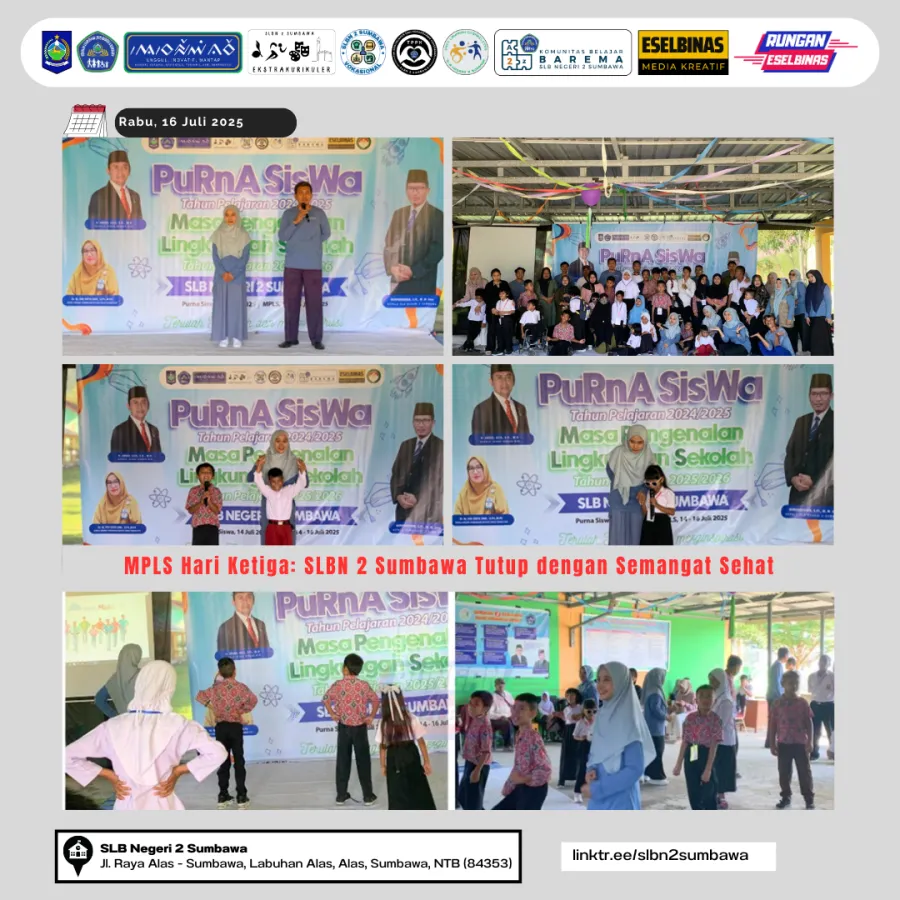 MPLS Hari Ketiga SLBN 2 Sumbawa Tutup dengan Semangat Sehat