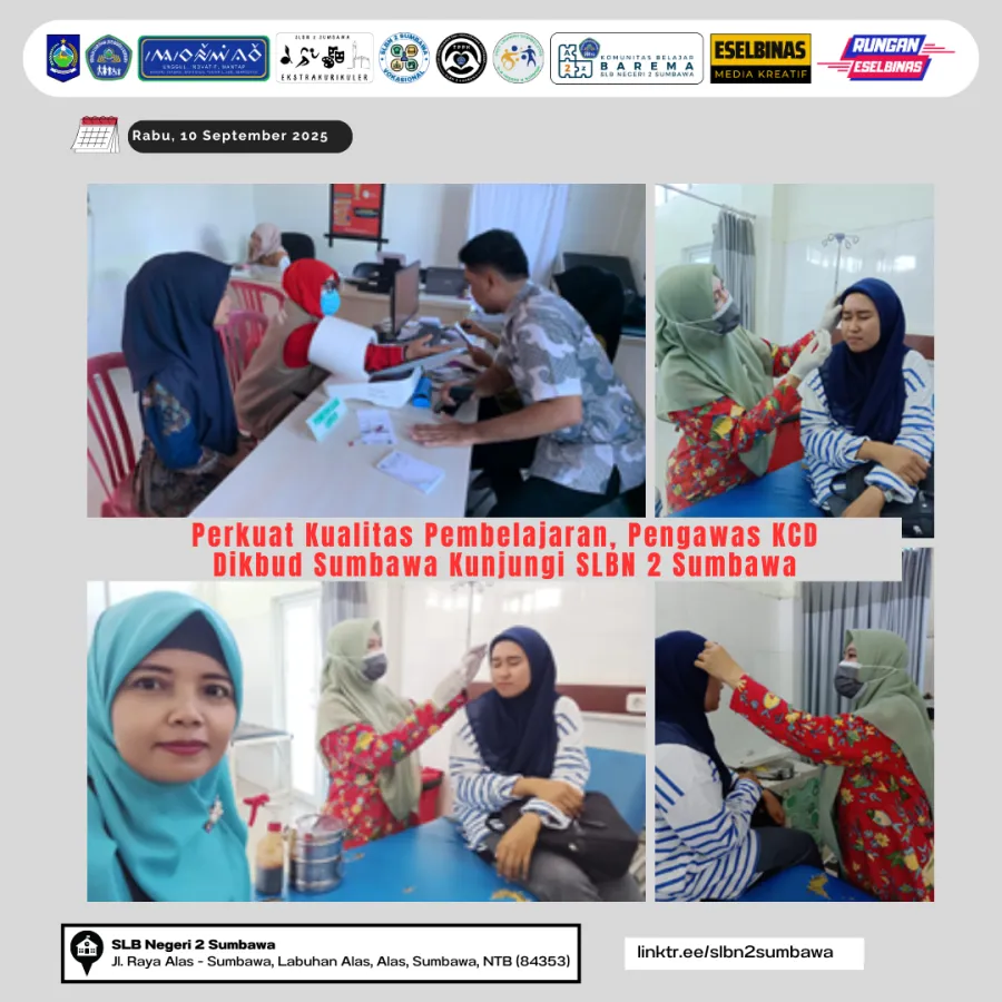 UKS SLBN 2 Sumbawa Tangani Guru Sakit dan Cedera Ringan, Dirujuk ke Puskesmas Alas