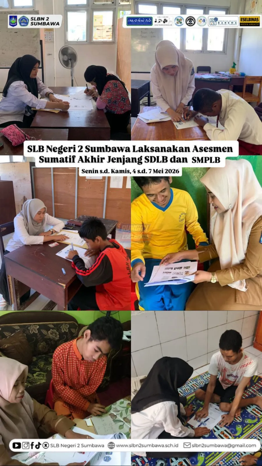 SLB Negeri 2 Sumbawa Laksanakan Asesmen Sumatif Akhir Jenjang SDLB dan SMPLB