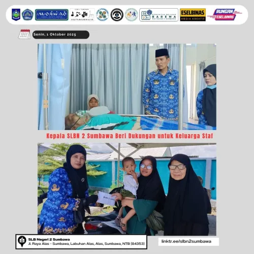 Kepala SLBN 2 Sumbawa Beri Dukungan untuk Keluarga Staf