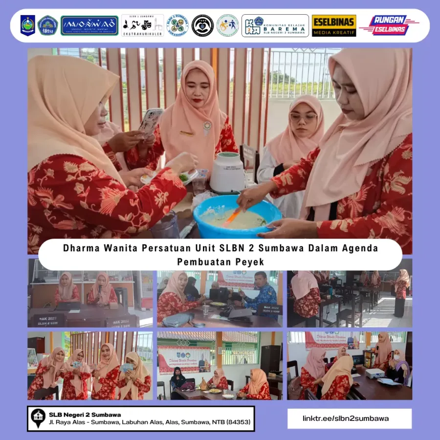 Dharma Wanita Persatuan Unit SLBN 2 Sumbawa Dalam Agenda Pembuatan Peyek