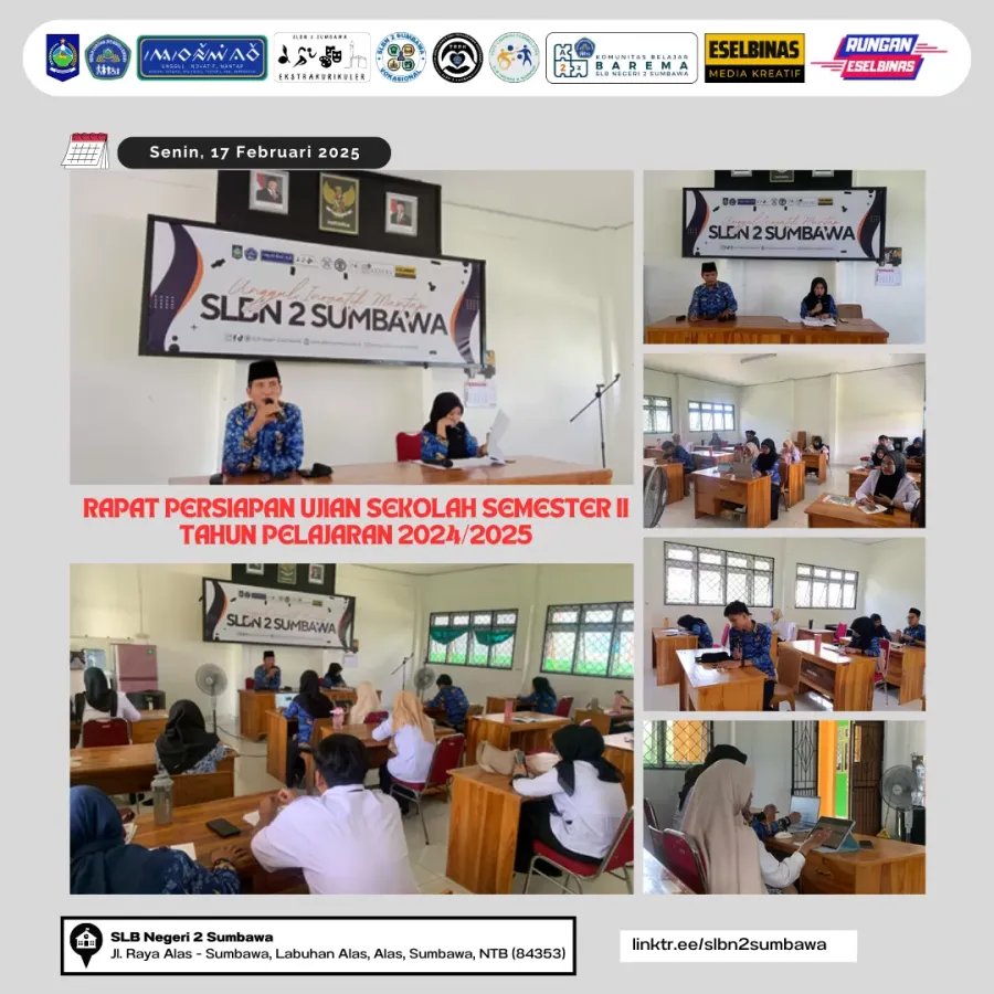 Rapat Persiapan Ujian Sekolah Semester Genap Tahun Pelajaran 2024/2025
