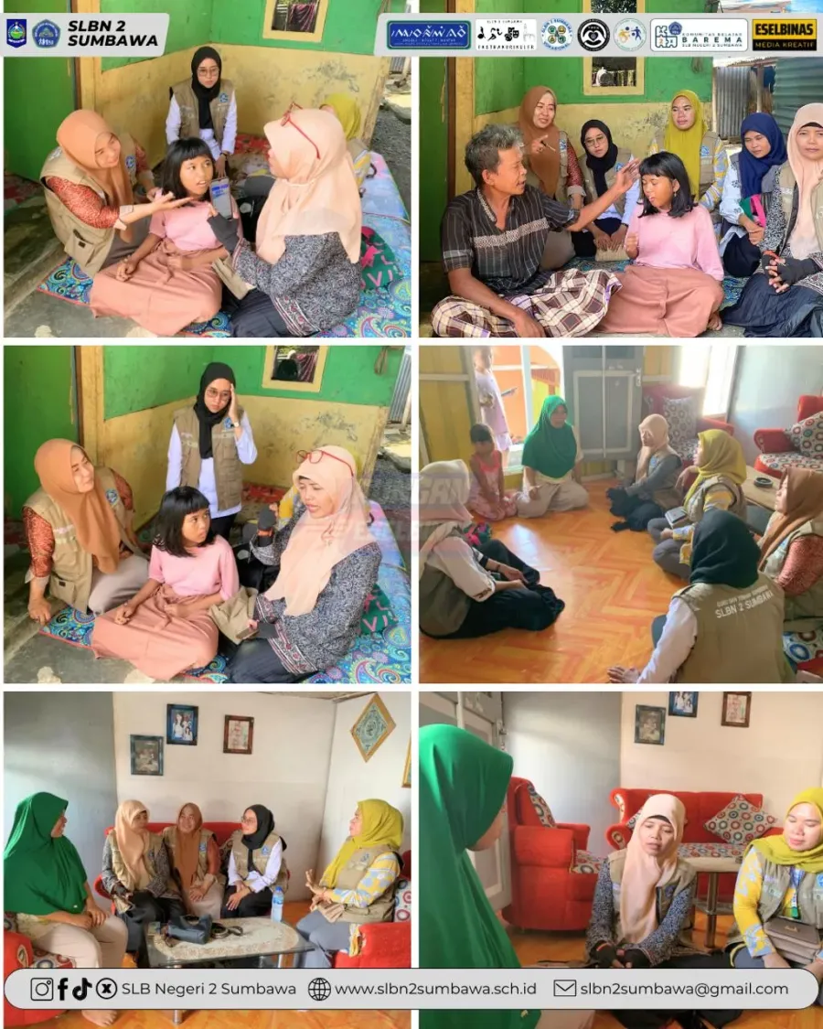 Peduli Siswa Berkebutuhan Khusus, SLBN 2 Sumbawa Lakukan Kunjungan Rumah
