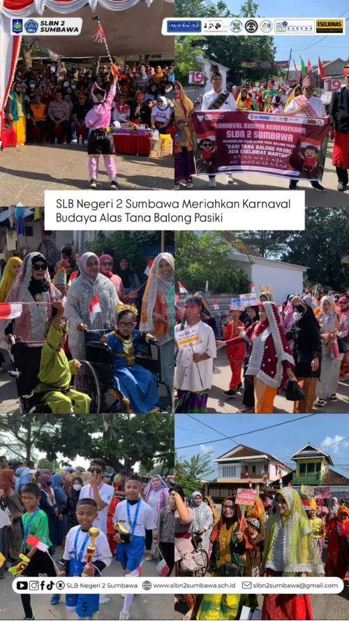 SLB Negeri 2 Sumbawa Meriahkan Karnaval Budaya Alas Tana Balong Pasiki