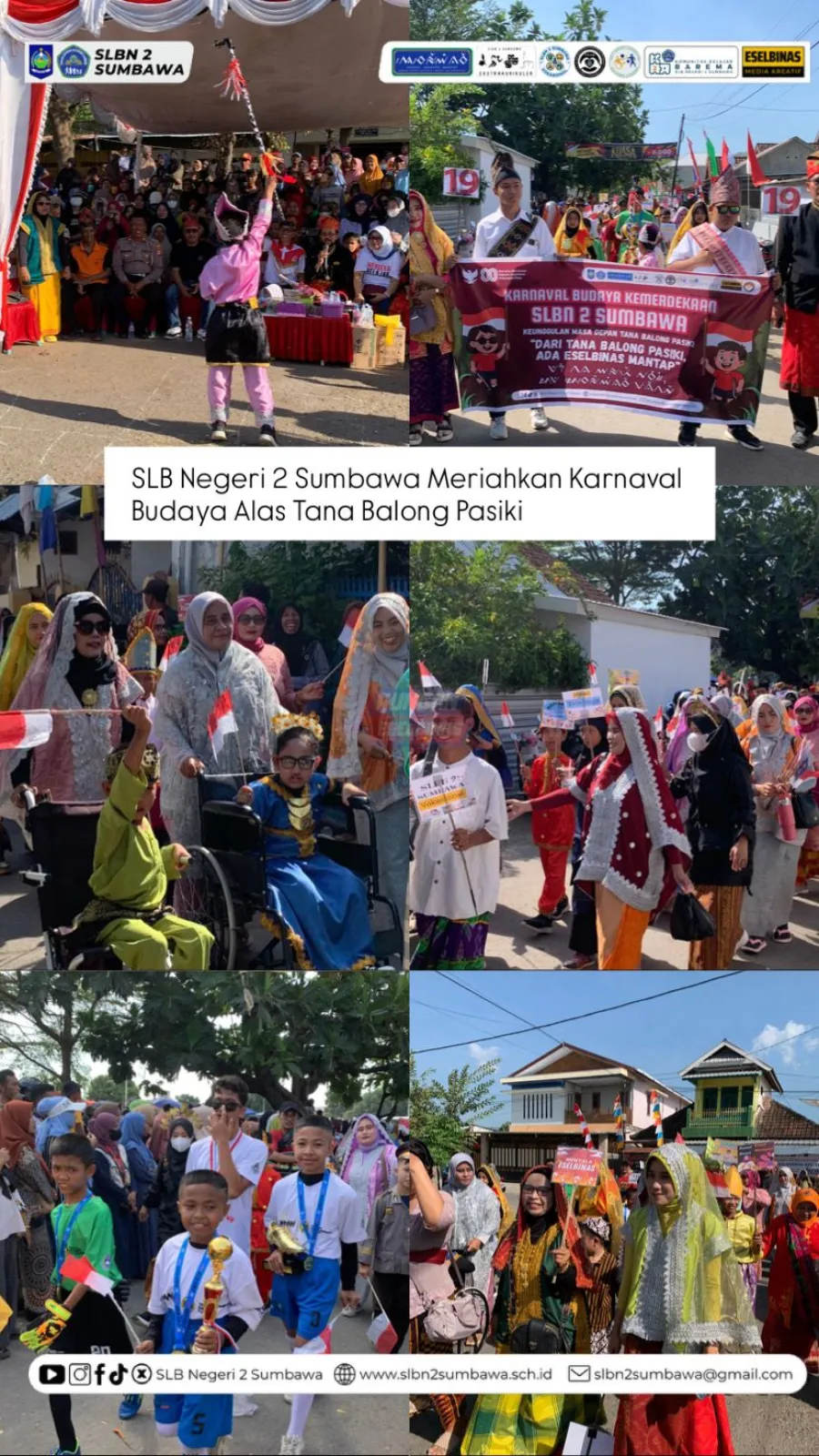 SLB Negeri 2 Sumbawa Meriahkan Karnaval Budaya Alas Tana Balong Pasiki