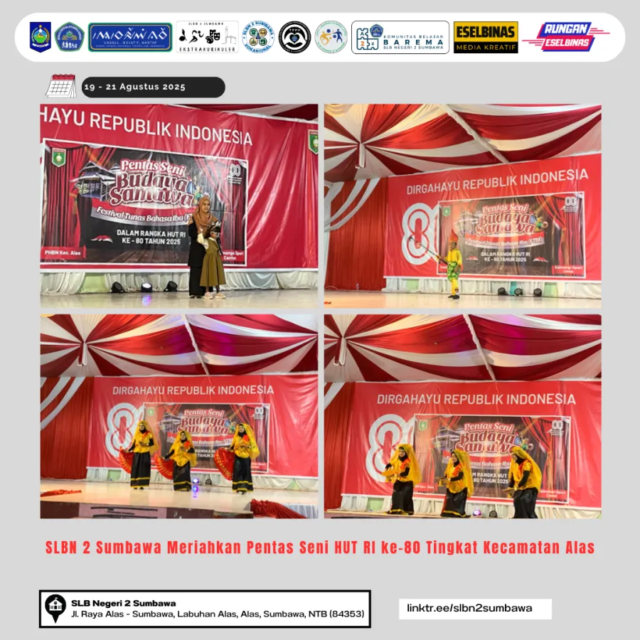 SLBN 2 Sumbawa Meriahkan Pentas Seni HUT RI ke-80 Tingkat Kecamatan Alas