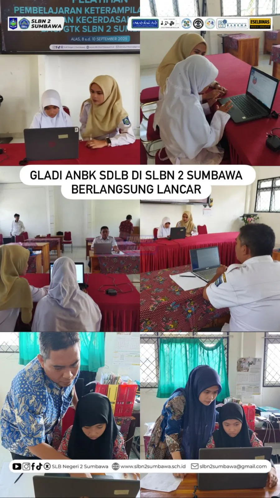 Gladi ANBK SDLB di SLBN 2 Sumbawa Berlangsung Lancar