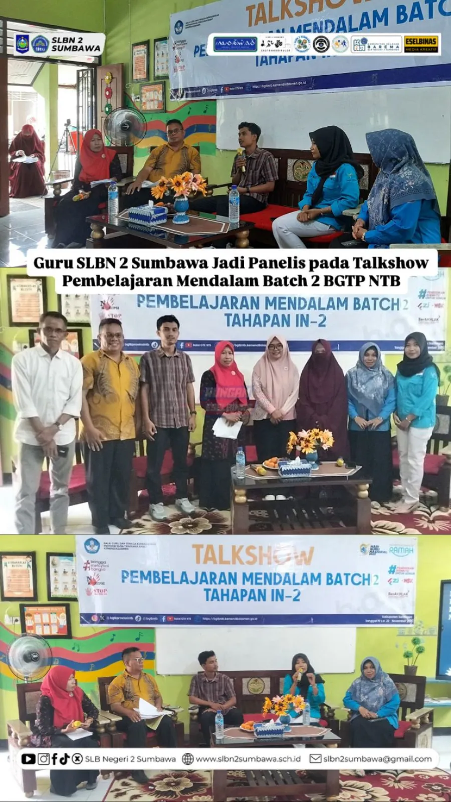 Guru SLBN 2 Sumbawa Jadi Panelis pada Talkshow Pembelajaran Mendalam Batch 2 BGTP NTB