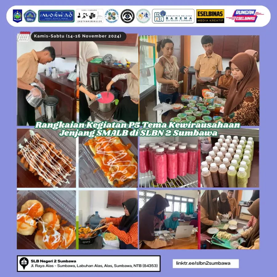 Rangkaian Kegiatan P5 Tema Kewirausahaan Jenjang SMALB di SLBN 2 Sumbawa