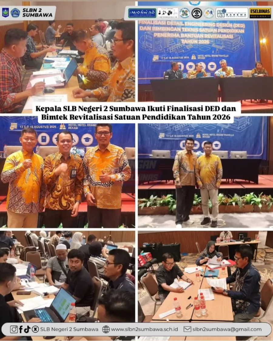 Kepala SLB Negeri 2 Sumbawa Ikuti Finalisasi DED dan Bimtek Revitalisasi Satuan Pendidikan Tahun 2026