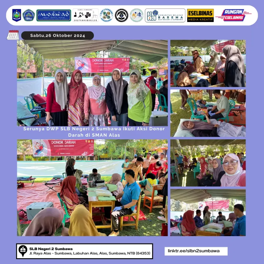 Serunya DWP SLB Negeri 2 Sumbawa Ikuti Aksi Donor Darah di SMAN Alas