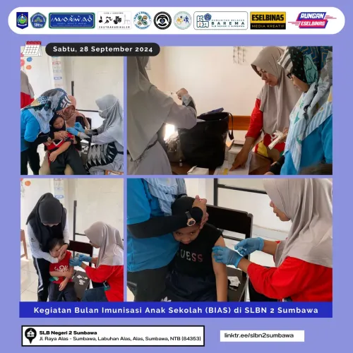 Kegiatan Bulan Imunisasi Anak Sekolah (BIAS) di SLBN 2 Sumbawa