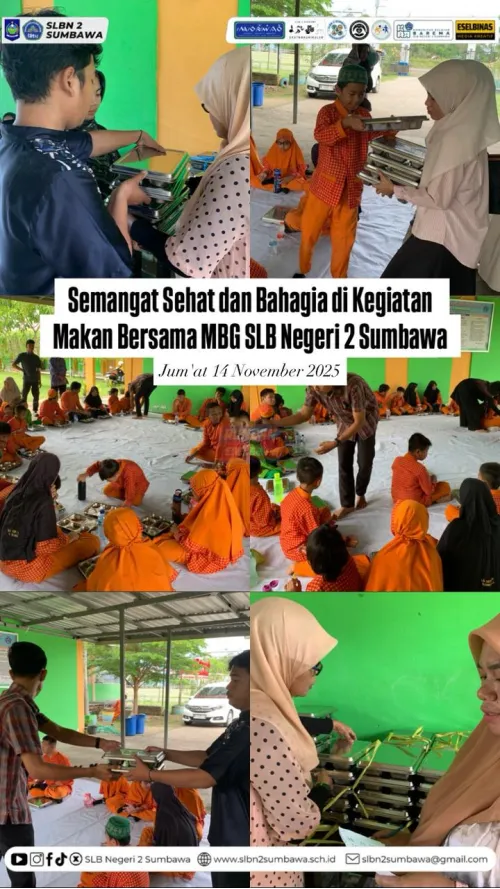 Semangat Sehat dan Bahagia di Kegiatan Makan Bersama MBG SLB Negeri 2 Sumbawa