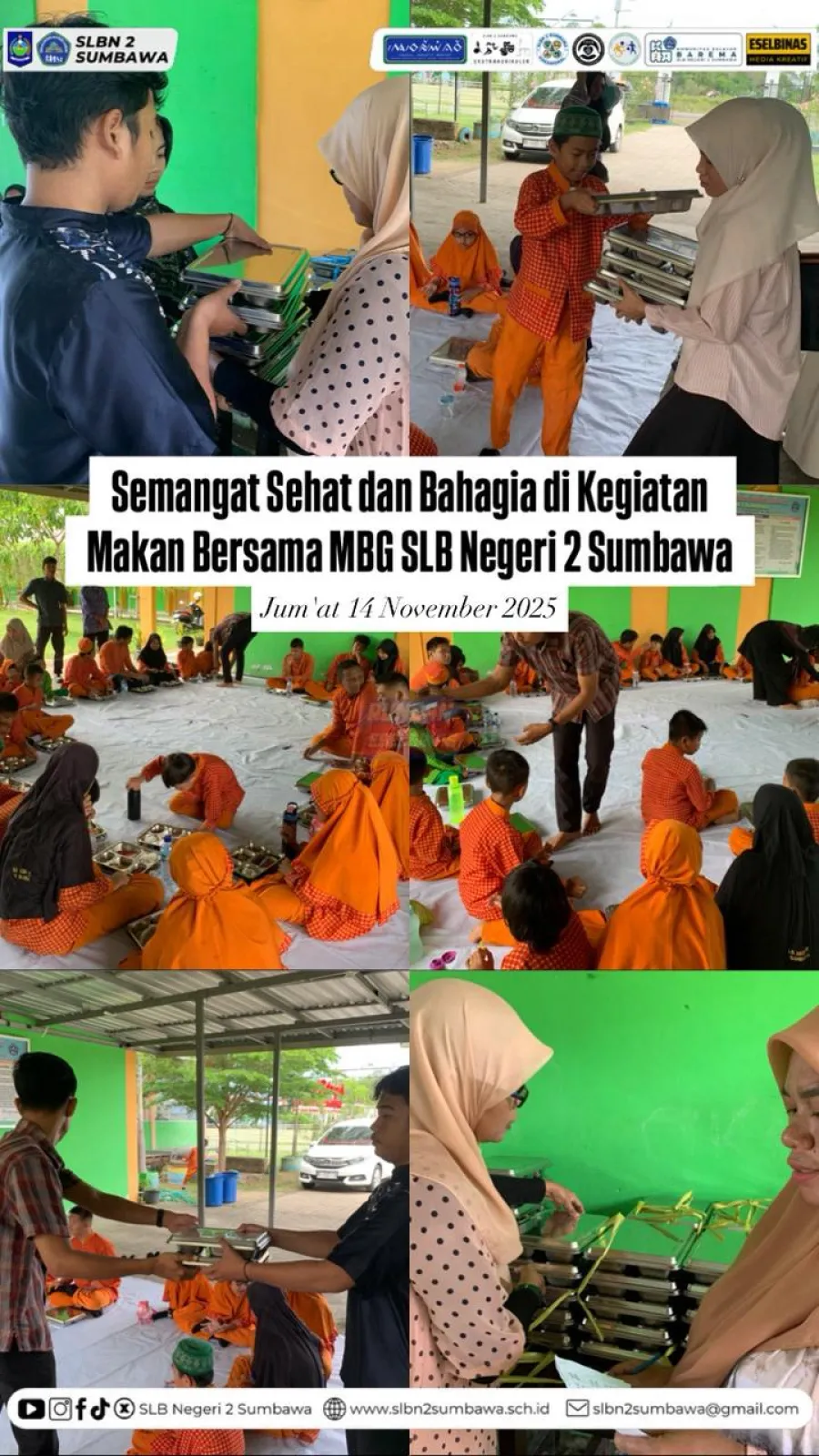 Semangat Sehat dan Bahagia di Kegiatan Makan Bersama MBG SLB Negeri 2 Sumbawa