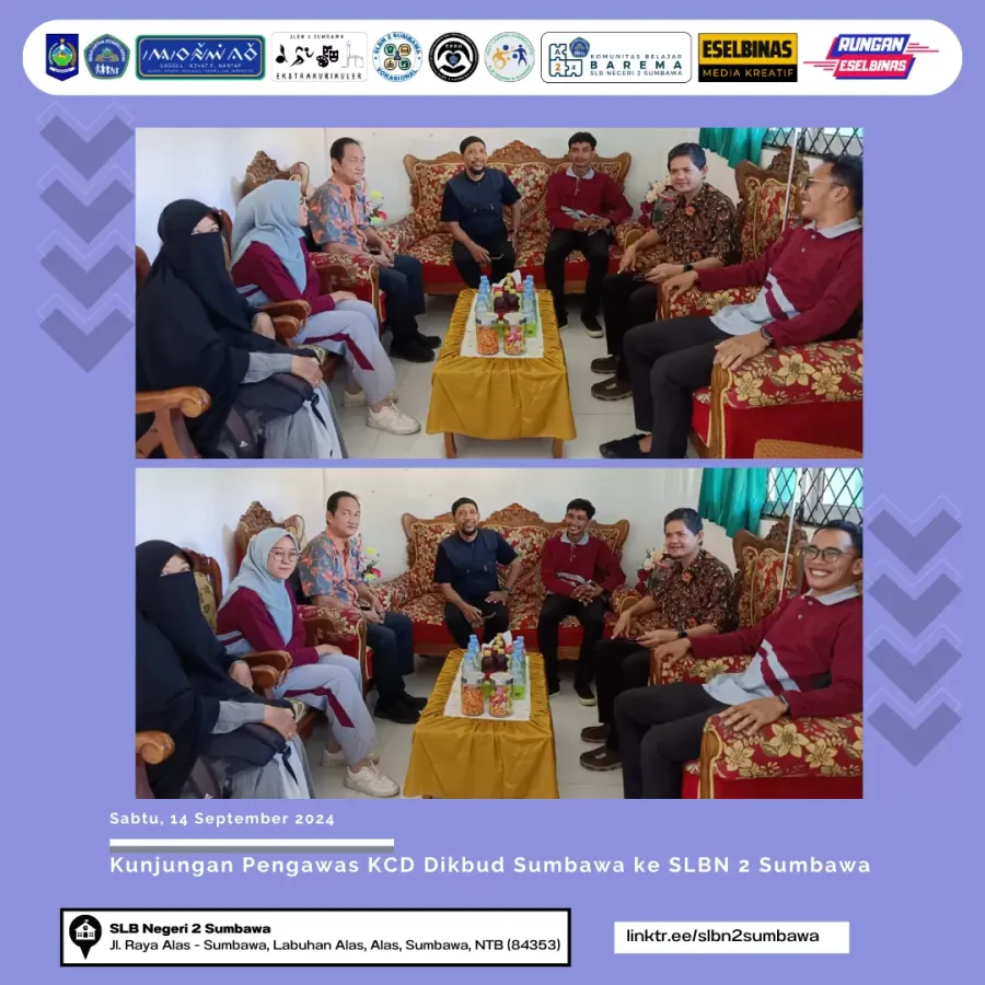 Kunjungan Pengawas KCD Dikbud Sumbawa ke SLB Negeri 2 Sumbawa