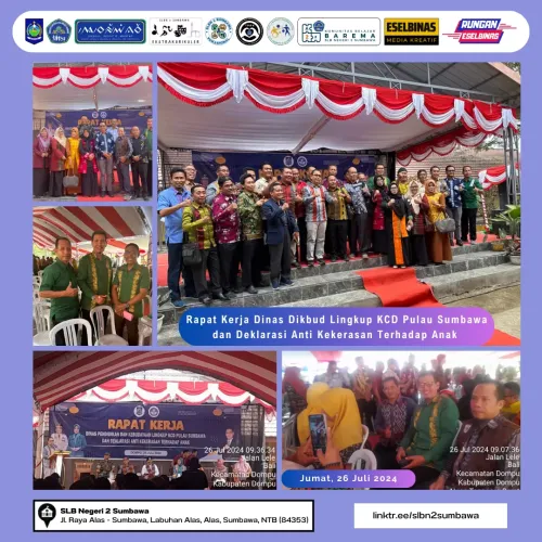 Rapat Kerja Dinas Dikbud Lingkup KCD Pulau Sumbawa dan Deklarasi Anti Kekerasan Terhadap Anak 