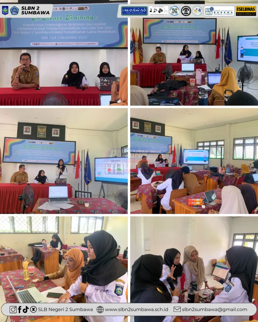 IHT Pemanfaatan Canva Pendidikan untuk Transformasi Pembelajaran dan Administrasi di SLBN 2 Sumbawa