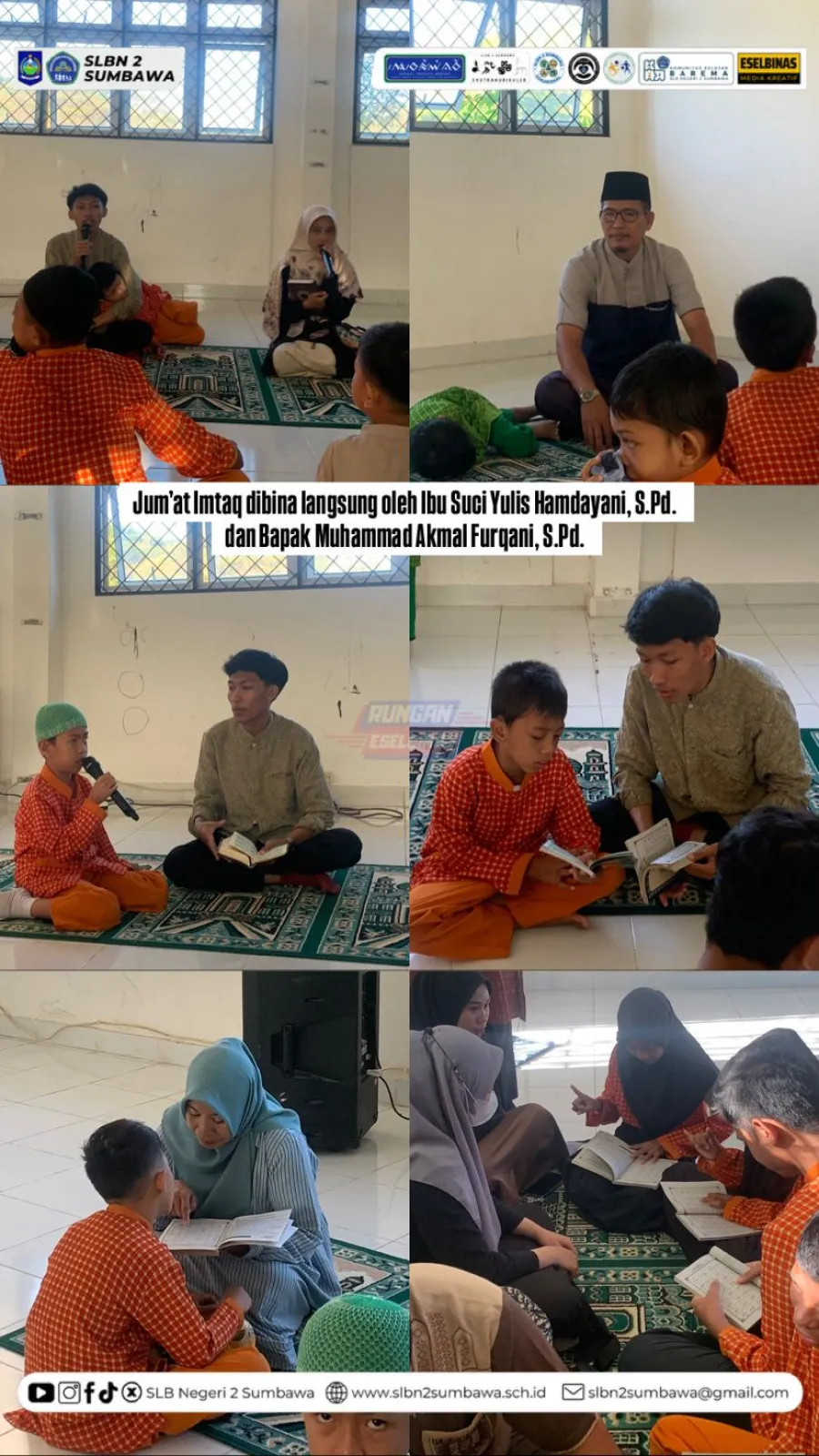 SLB Negeri 2 Sumbawa Gelar Pembinaan Iman dan Takwa di Musholla Sekolah