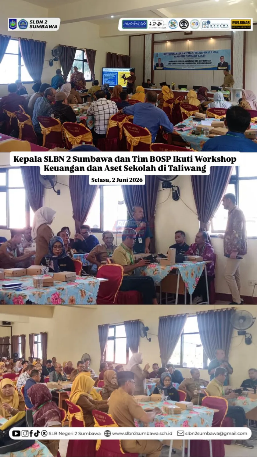 Kepala SLBN 2 Sumbawa dan Tim BOSP Ikuti Workshop Keuangan dan Aset Sekolah di Taliwang