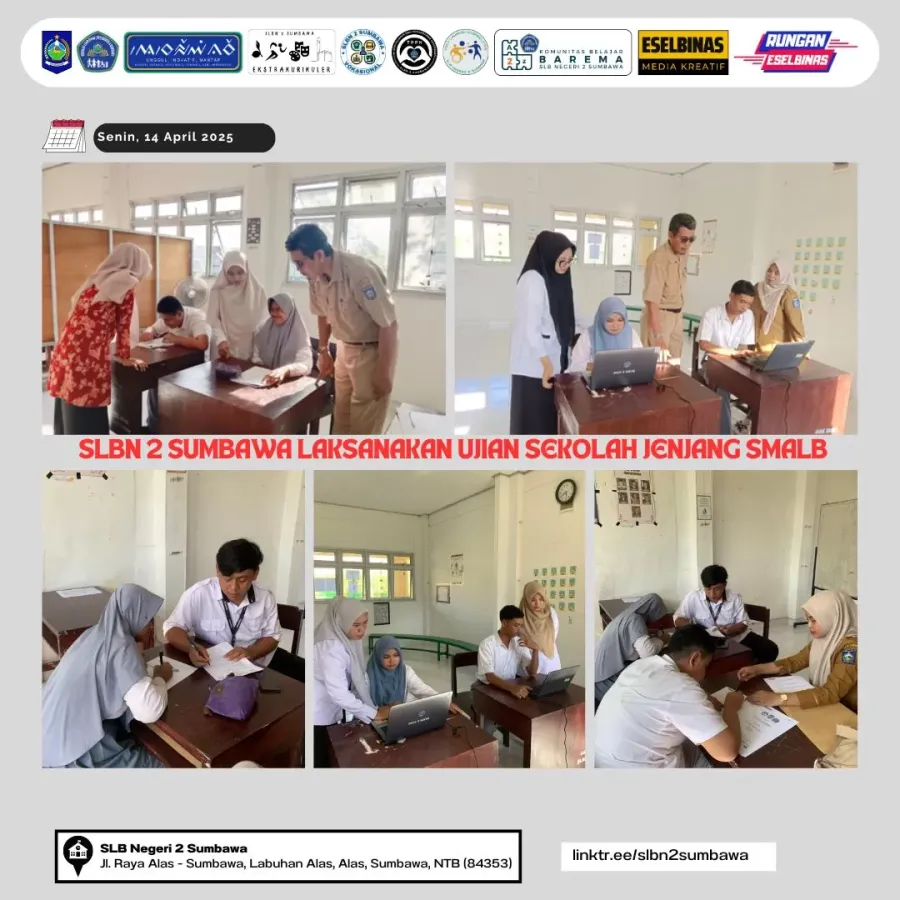 SLB Negeri 2 Sumbawa Laksanakan Ujian Sekolah Jenjang SMALB