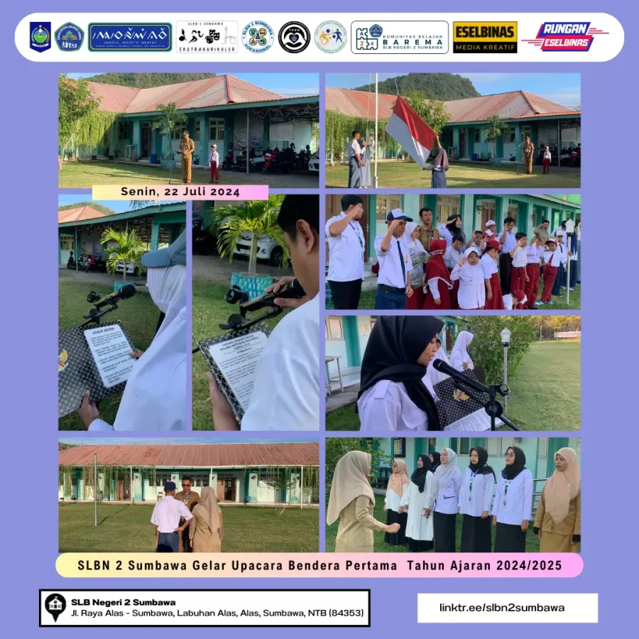 SLBN 2 Sumbawa Gelar Upacara Bendera Pertama Tahun Ajaran 2024/2025