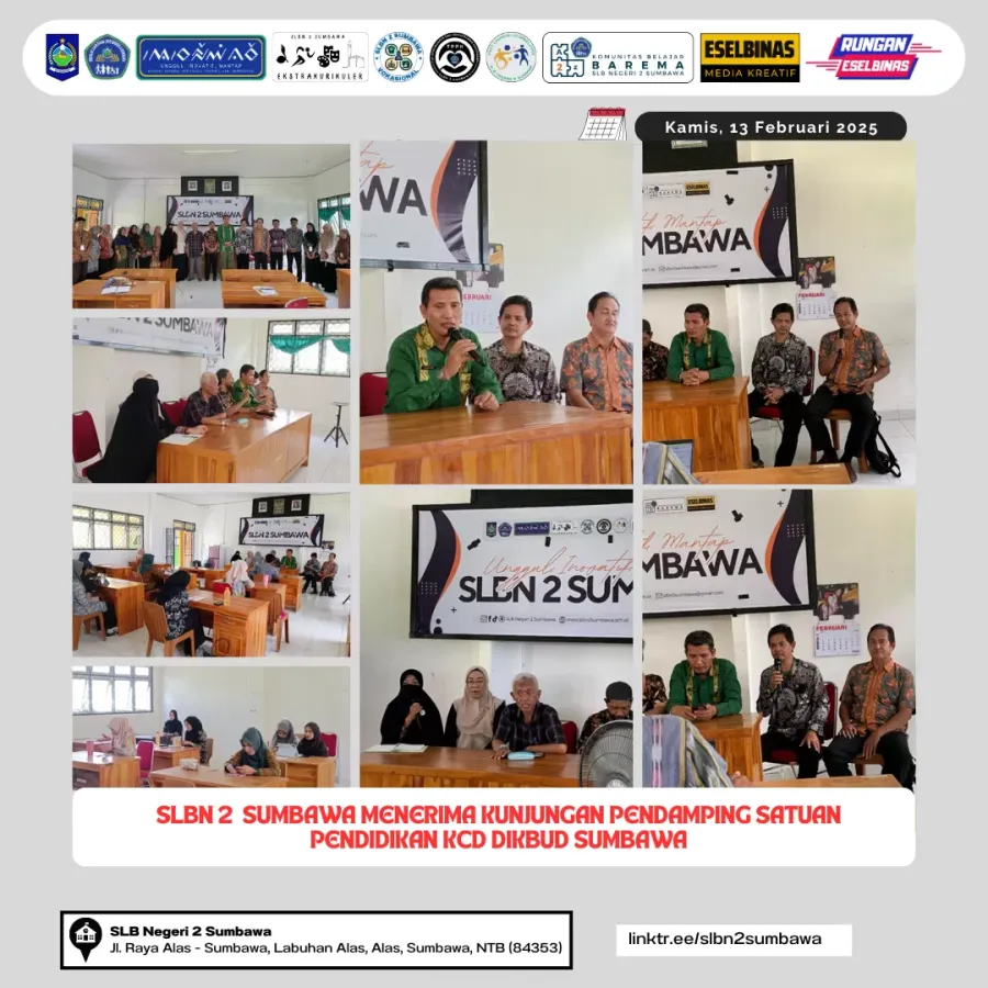 SLBN 2  Sumbawa Menerima Kunjungan Pendamping Satuan Pendidikan KCD Dikbud Sumbawa