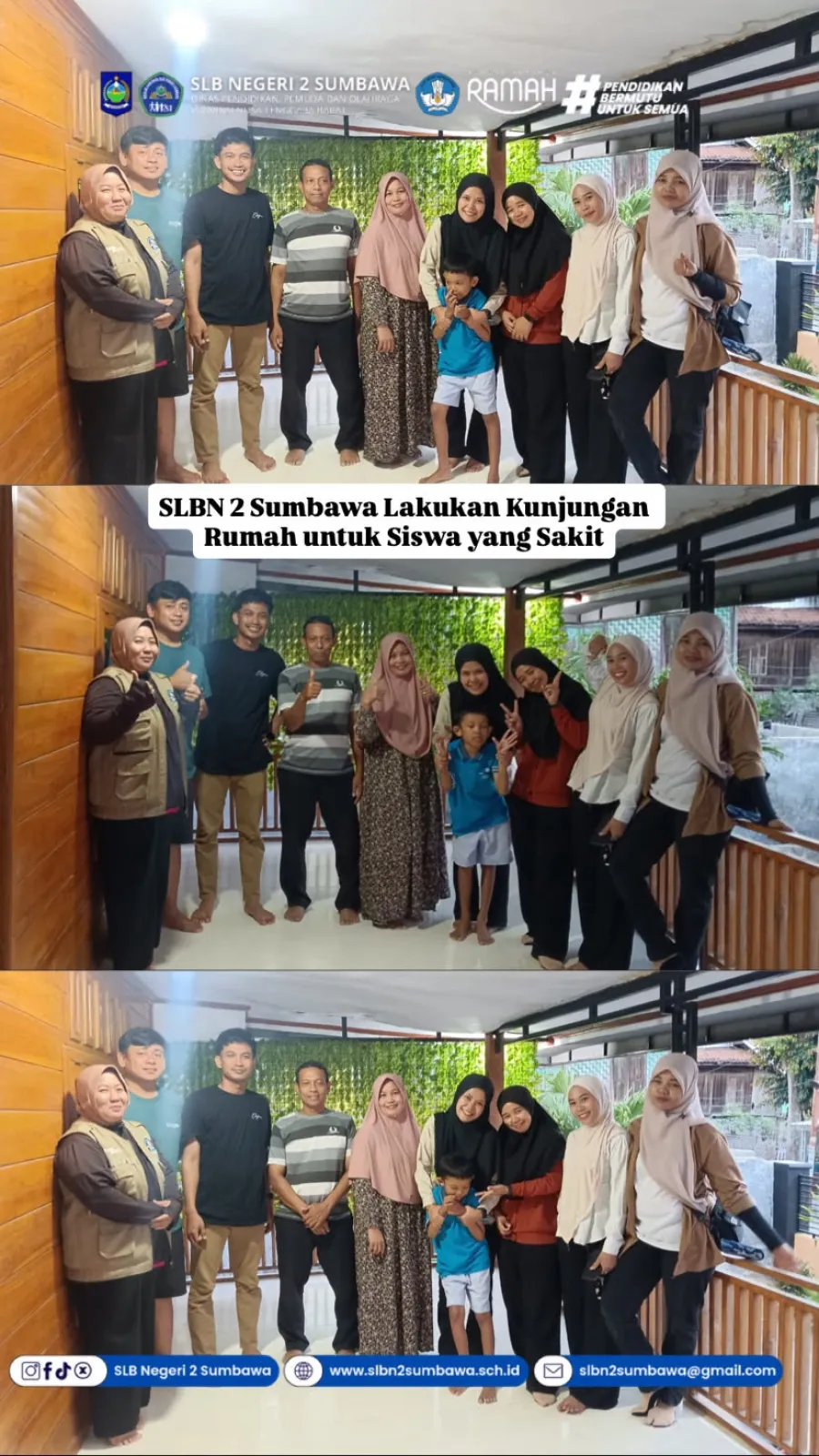 SLBN 2 Sumbawa Lakukan Kunjungan Rumah untuk Siswa yang Sakit