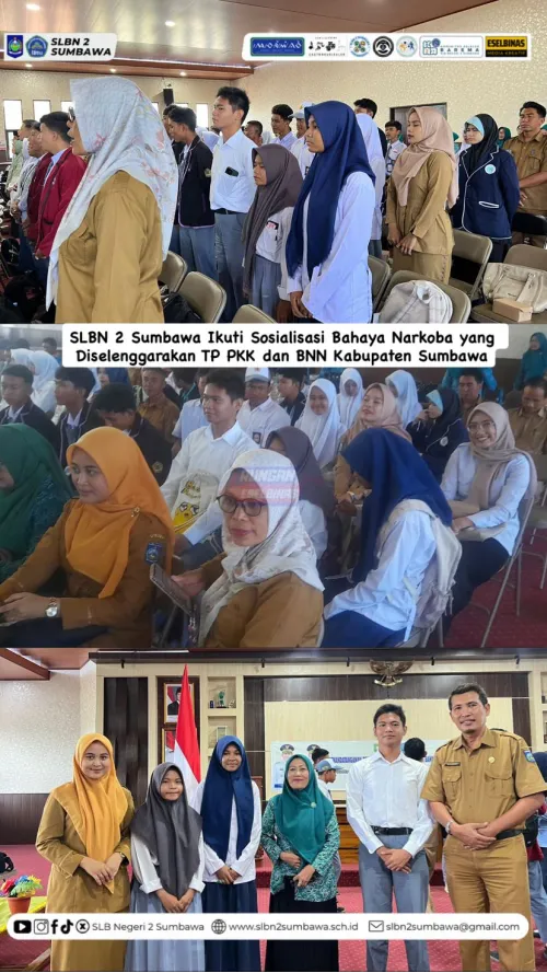 SLBN 2 Sumbawa Ikuti Sosialisasi Bahaya Narkoba yang Diselenggarakan TP PKK dan BNN Kabupaten Sumbawa