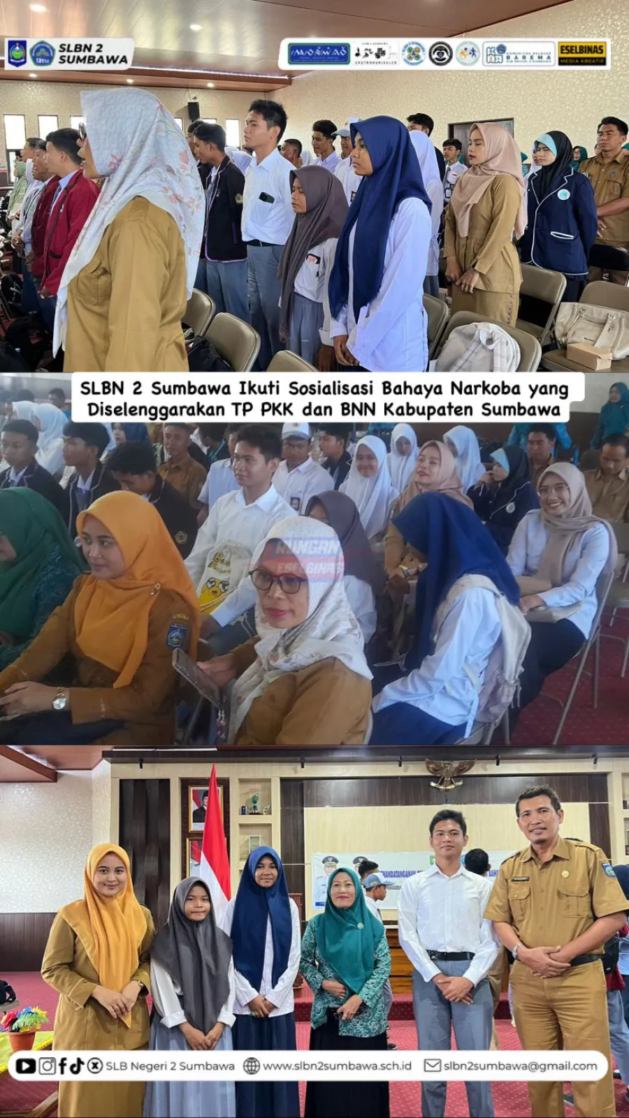 SLBN 2 Sumbawa Ikuti Sosialisasi Bahaya Narkoba yang Diselenggarakan TP PKK dan BNN Kabupaten Sumbawa