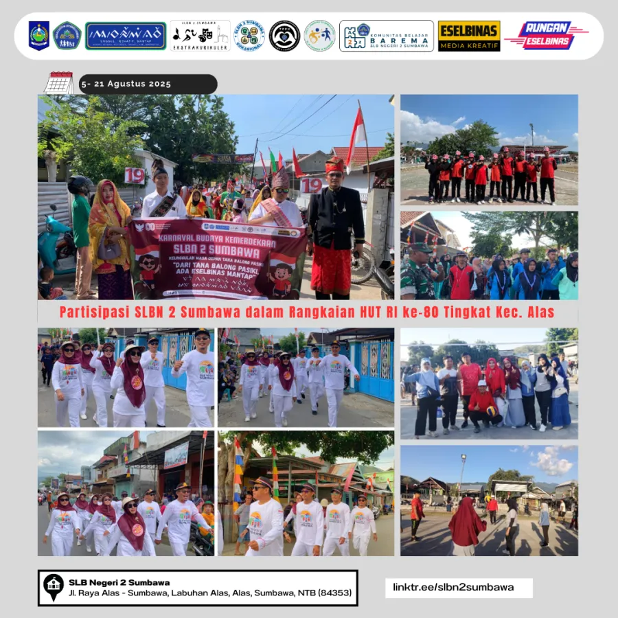 Partisipasi SLB Negeri 2 Sumbawa dalam Rangkaian HUT RI ke-80 Tingkat Kecamatan Alas