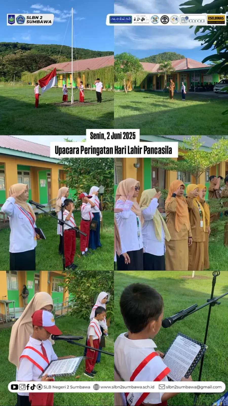 Upacara Peringatan Hari Lahir Pancasila di SLB Negeri 2 Sumbawa