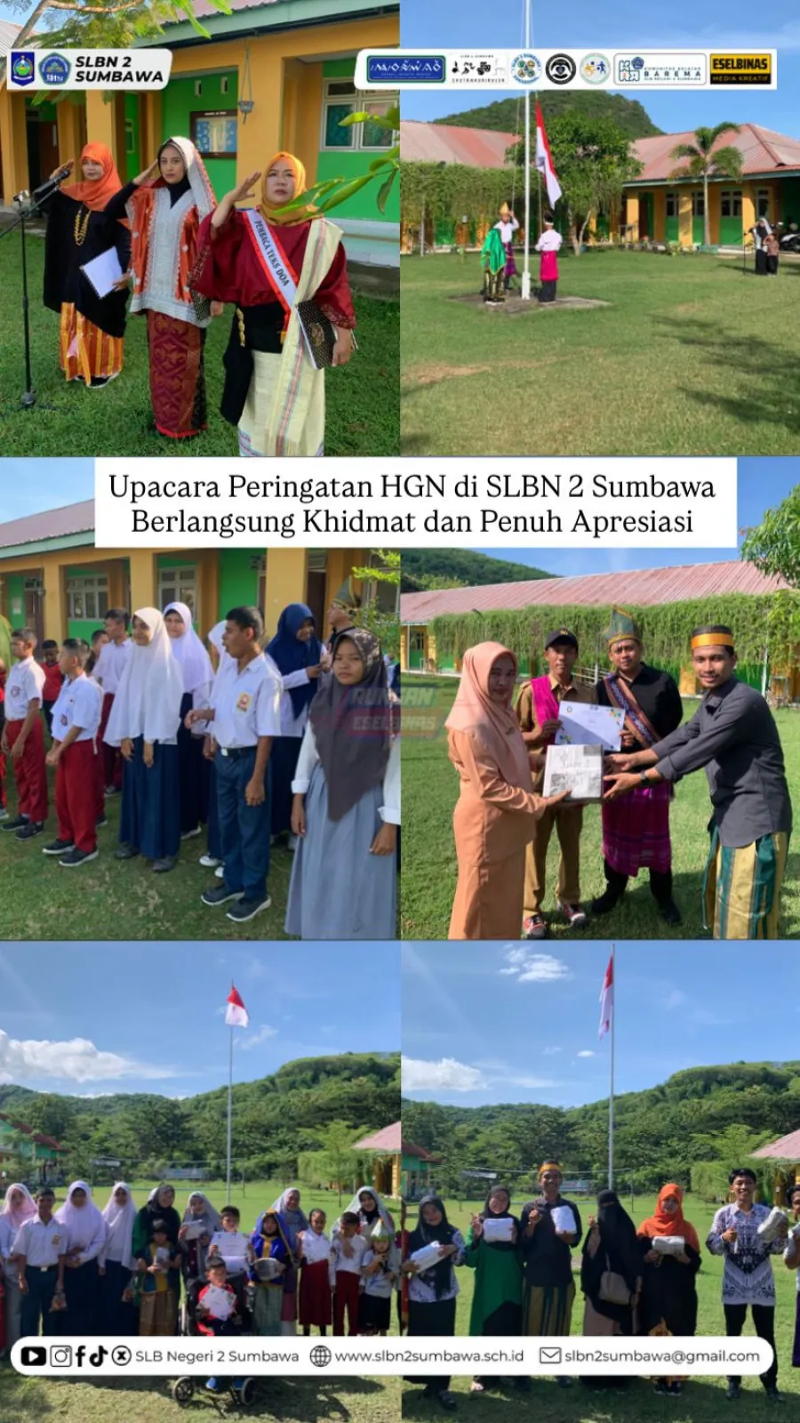 Upacara Peringatan HGN di SLBN 2 Sumbawa Berlangsung Khidmat dan Penuh Apresiasi