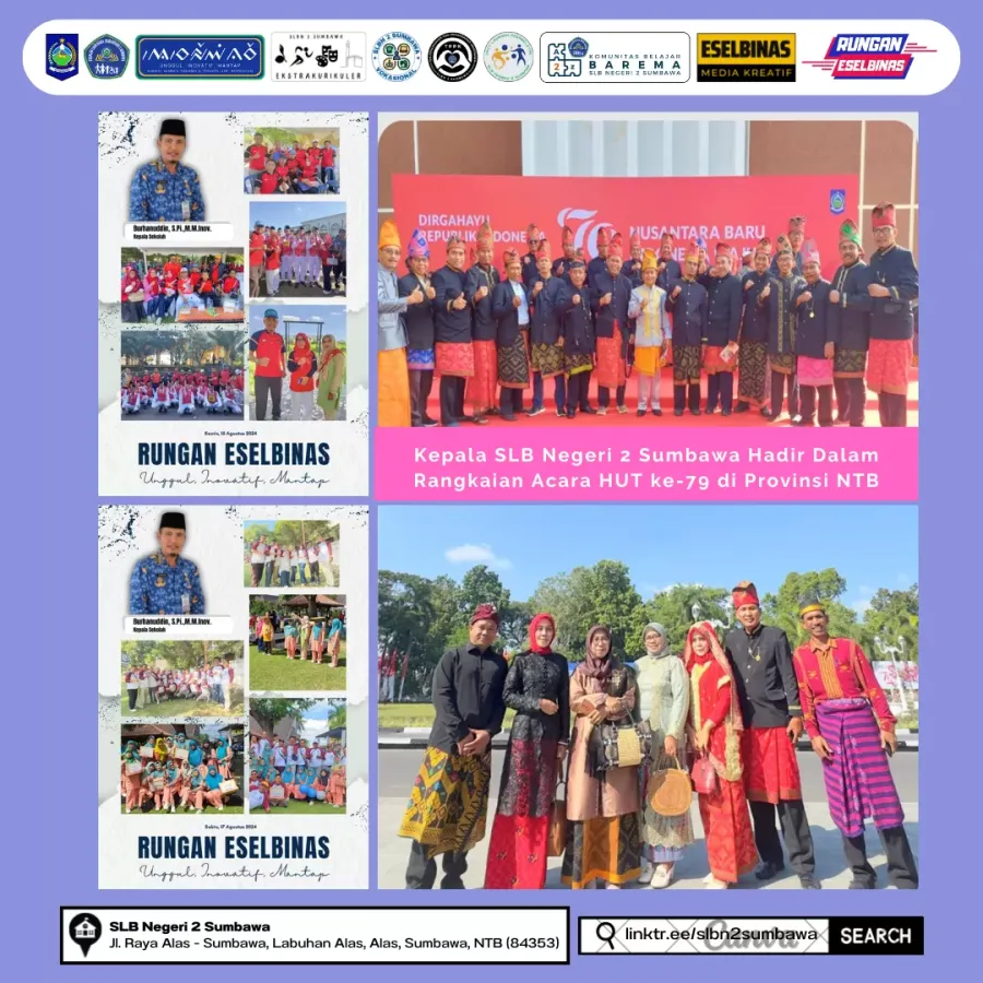 Kepala SLB  Negeri 2 Sumbawa Hadir Dalam Rangkaian Acara HUT ke-79 di Provinsi NTB