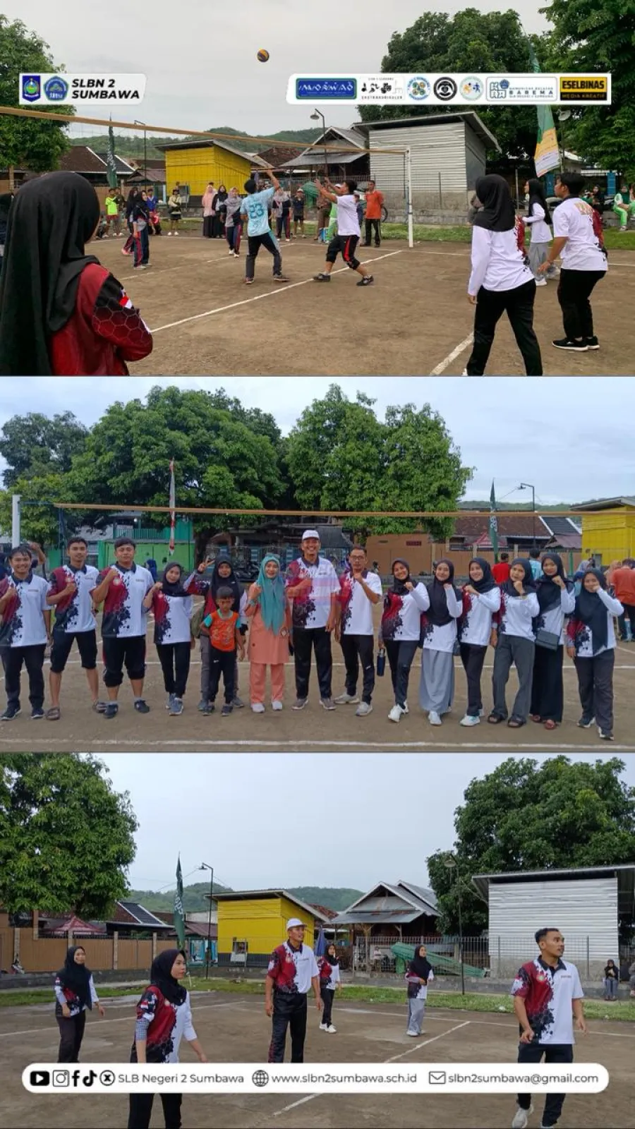 SLBN 2 Sumbawa Ikuti Lomba Voli HUT PGRI ke-80 di Kalimango Sport Center Alas