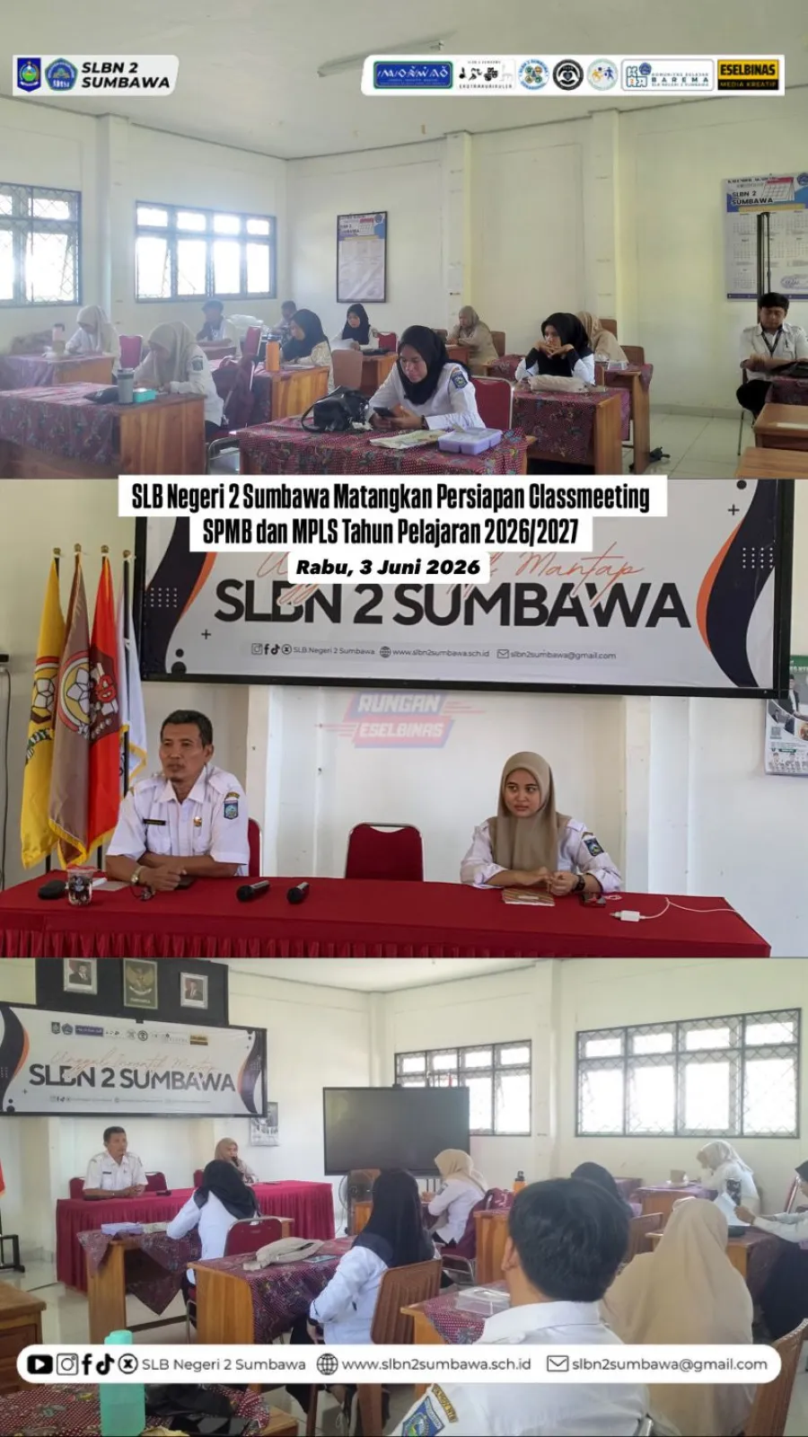 SLB Negeri 2 Sumbawa Matangkan Persiapan Classmeeting SPMB dan MPLS Tahun Pelajaran 2026/2027