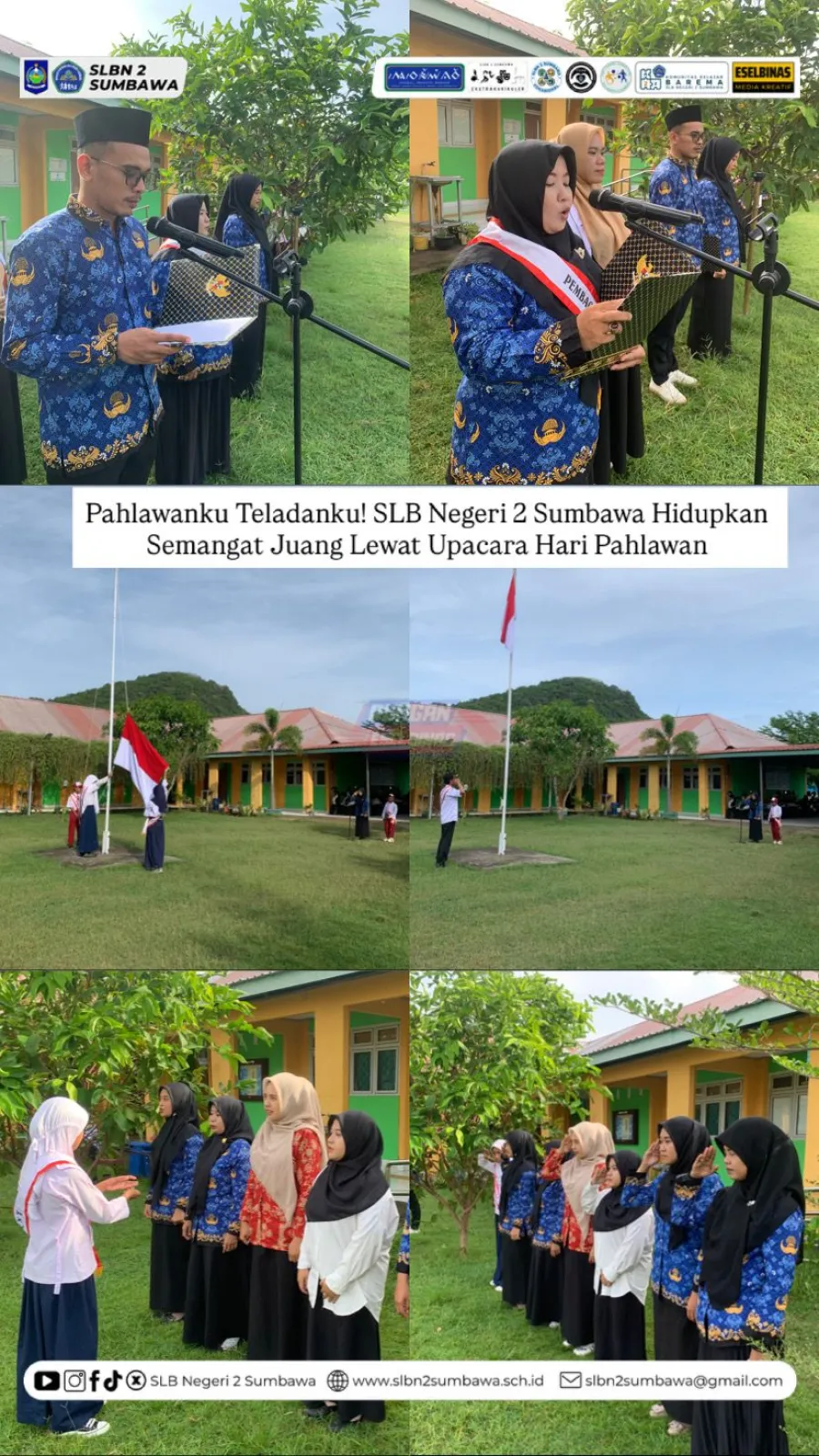 Pahlawanku Teladanku! SLB Negeri 2 Sumbawa Hidupkan Semangat Juang Lewat Upacara Hari Pahlawan