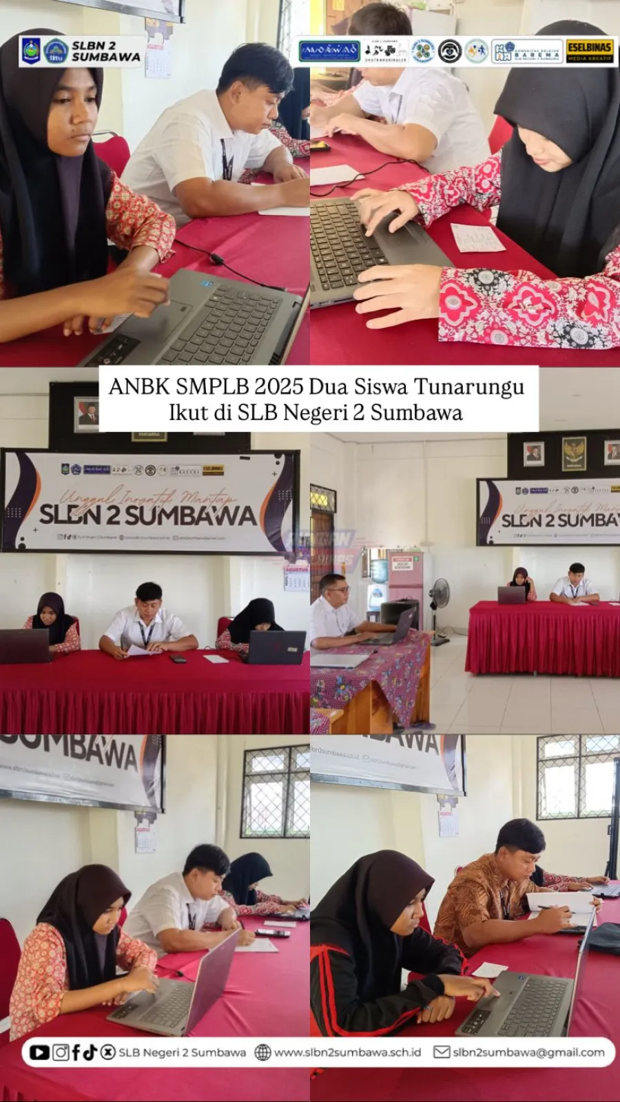 ANBK SMPLB 2025 Dua Siswa Tunarungu Ikut di SLB Negeri 2 Sumbawa