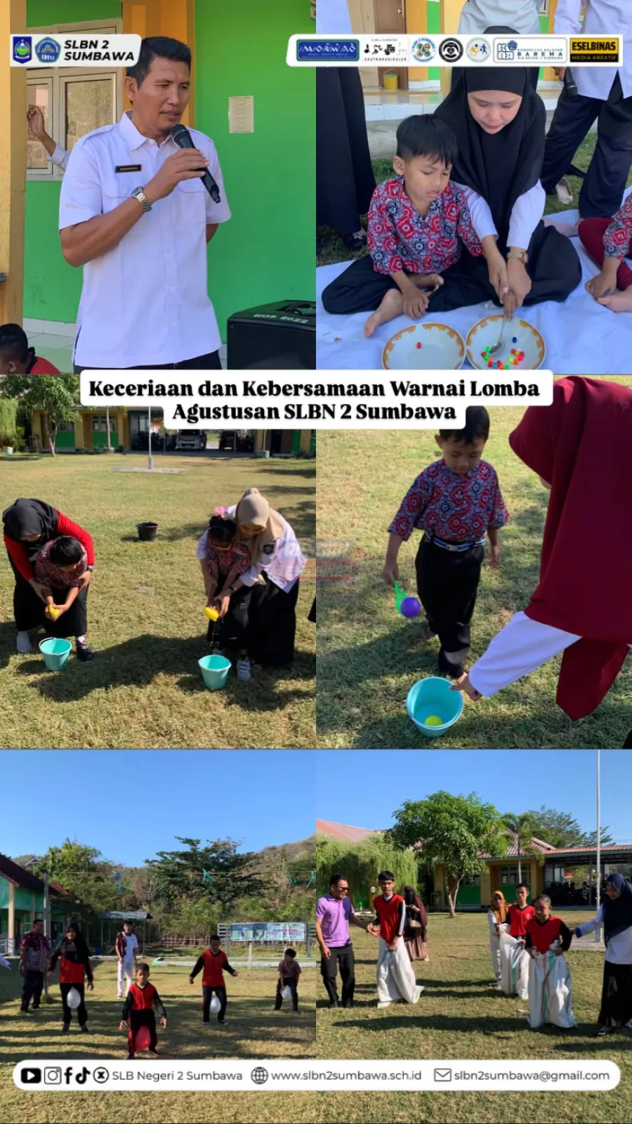 Keceriaan dan Kebersamaan Warnai Lomba Agustusan SLBN 2 Sumbawa
