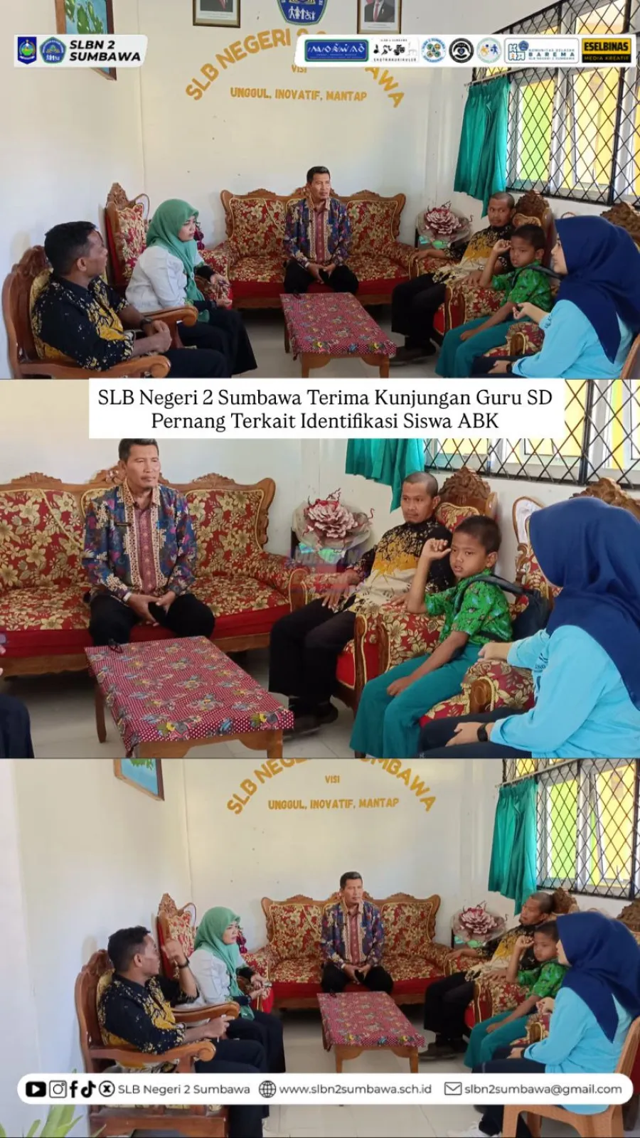 SLB Negeri 2 Sumbawa Terima Kunjungan Guru SD Pernang Terkait Identifikasi Siswa ABK
